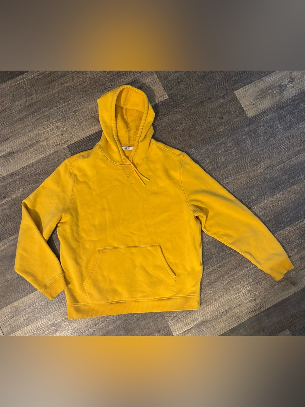 DSG Men's Mustard Yellow Hooded Sweatshirt